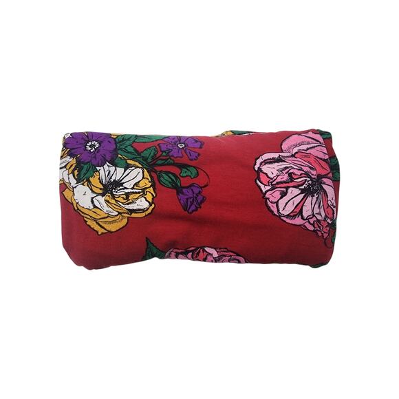 New LuLaRoe Maxi Skirt Size 3XL Red Floral Print Waist Folds Down NWT - Picture 5 of 5